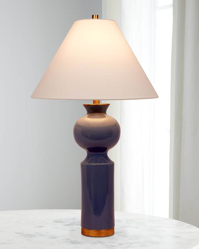 Perla 33" Ceramic Table Lamp with Linen Shade